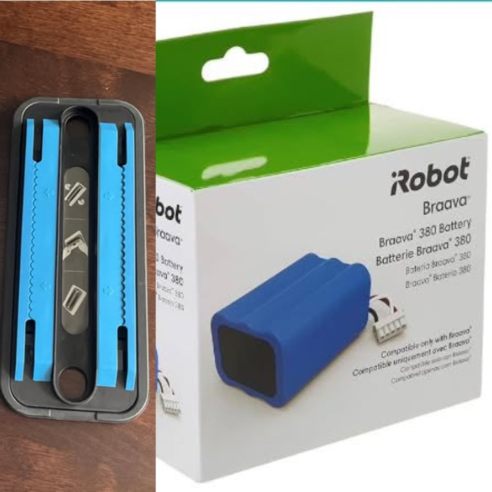 iROBOT BRAAVA New Cleaning Pad 300 Series + Braava 2000 Battery NEW IN BOX